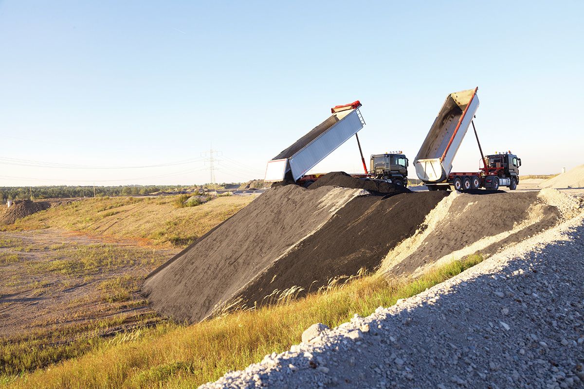 Ablagerung von mineralischen Abfällen